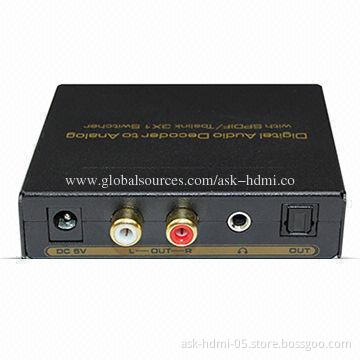 SPDIF/Toslink 3 x 1 Switcher Support Audio Decode to Analog